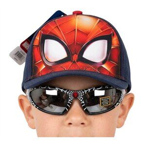 Marvel Avengers Spider-Man Boy Baseball Hat Cap (OSFM) + 1 Pair Sunglasses - NWT